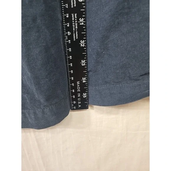 CP Shades Blue/Green Corduroy Cotton Knee Dress Women's Size Small Pockets L/S - Picture 7 of 10